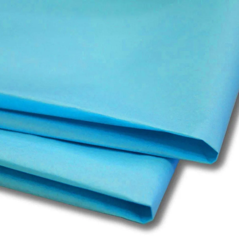 Baby Blue Tissue Paper - 10 Sheets 50cm x 70cm Soft Serene Wrapping Crafting