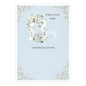 Baby Boy Congratulatory Greeting Card