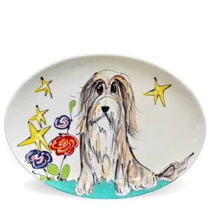 Bearded Collie Trophy Plate