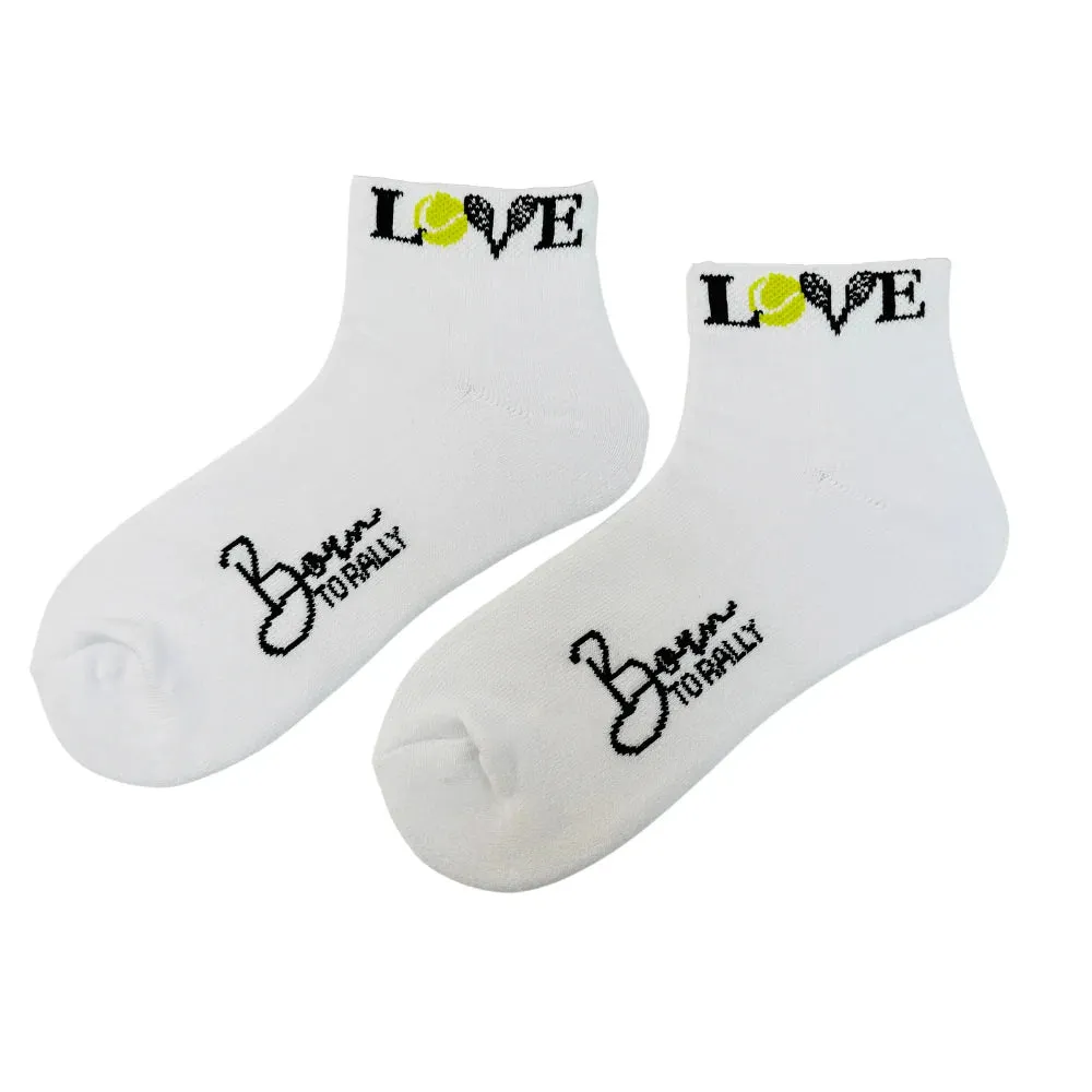 Born To Rally Tennis Love Ankle Socks