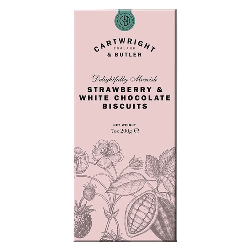 Cartwright & Butler Strawberry & White Chocolate Biscuit, 200g