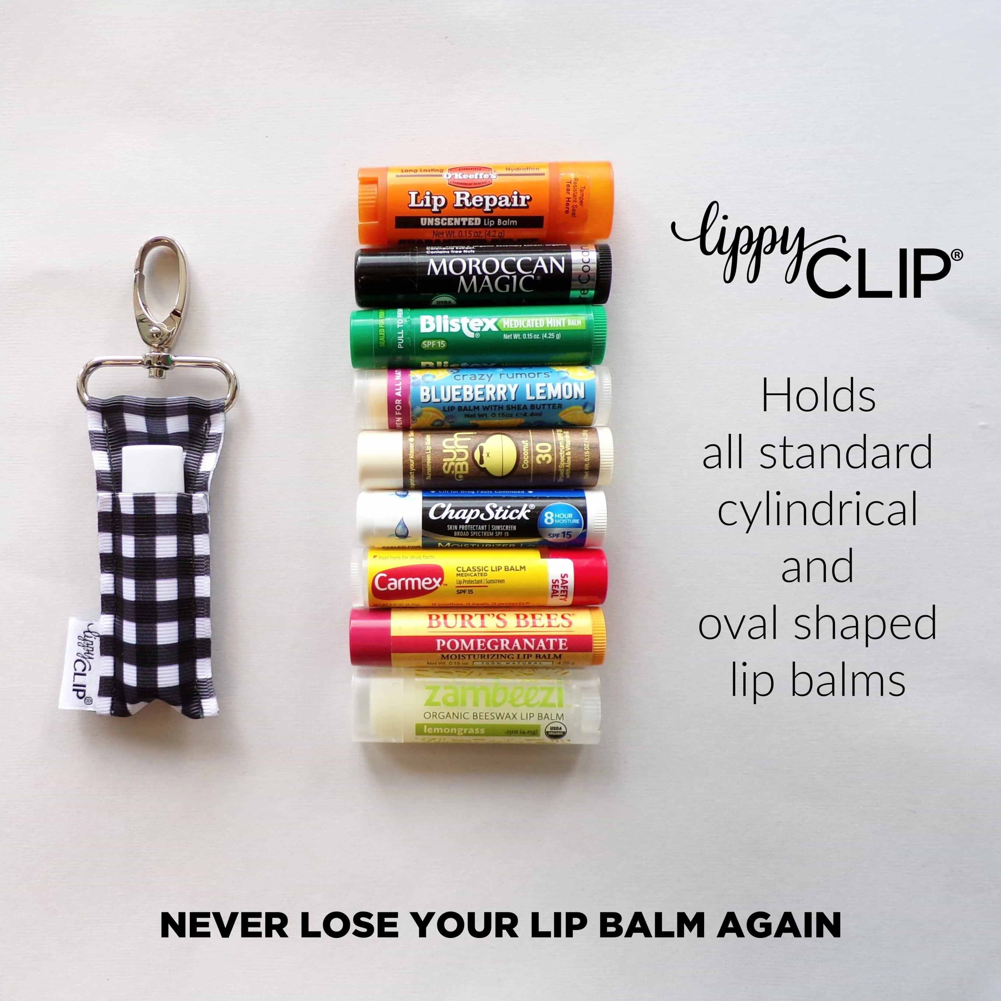 CLASSIC: Lavender LippyClip® Lip Balm Holder for Chapstick