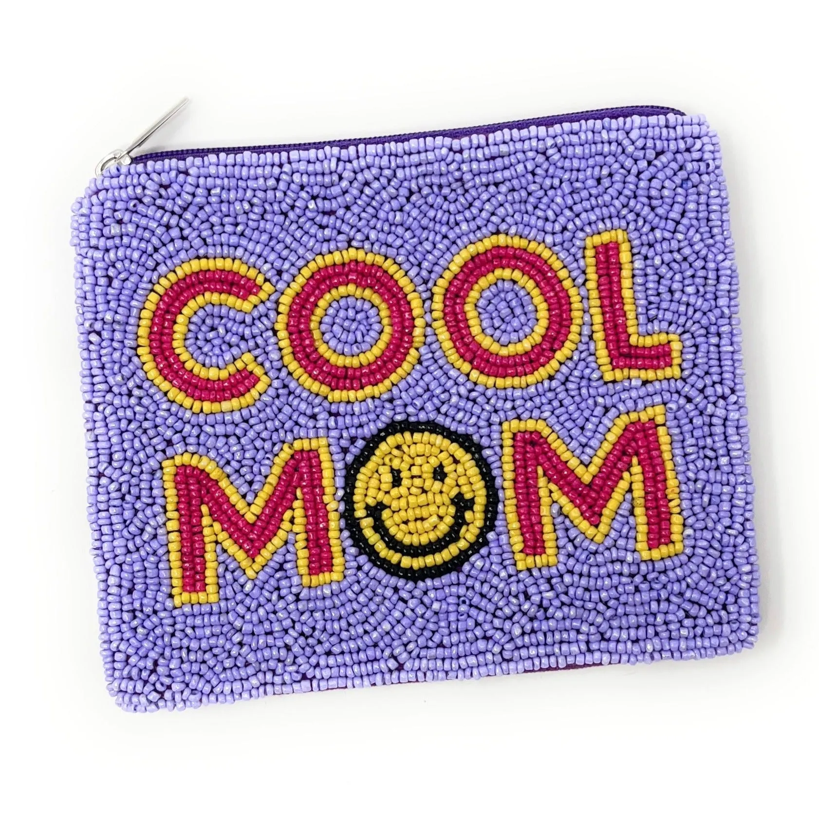 Cool Mom Beaded Coin Purse