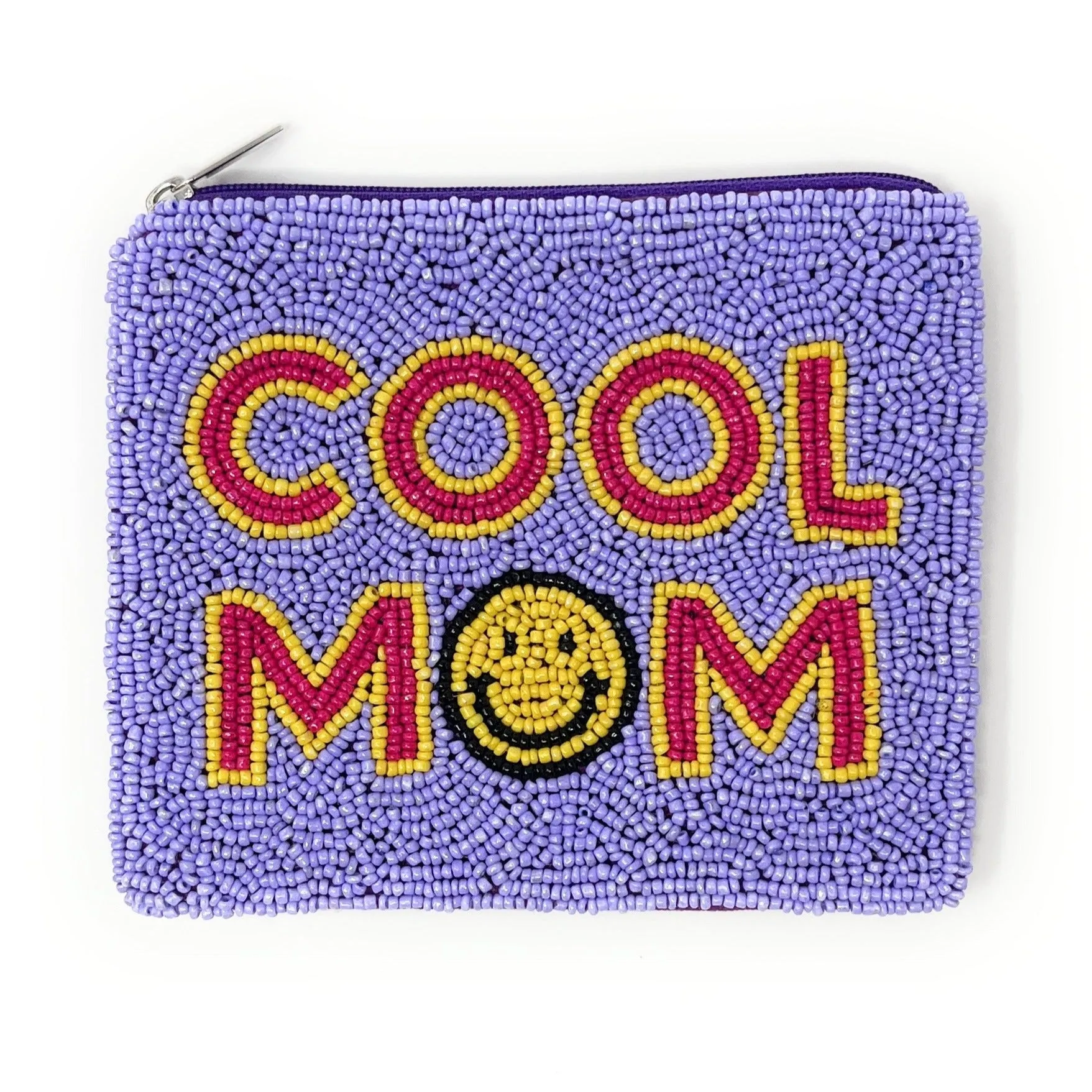 Cool Mom Beaded Coin Purse