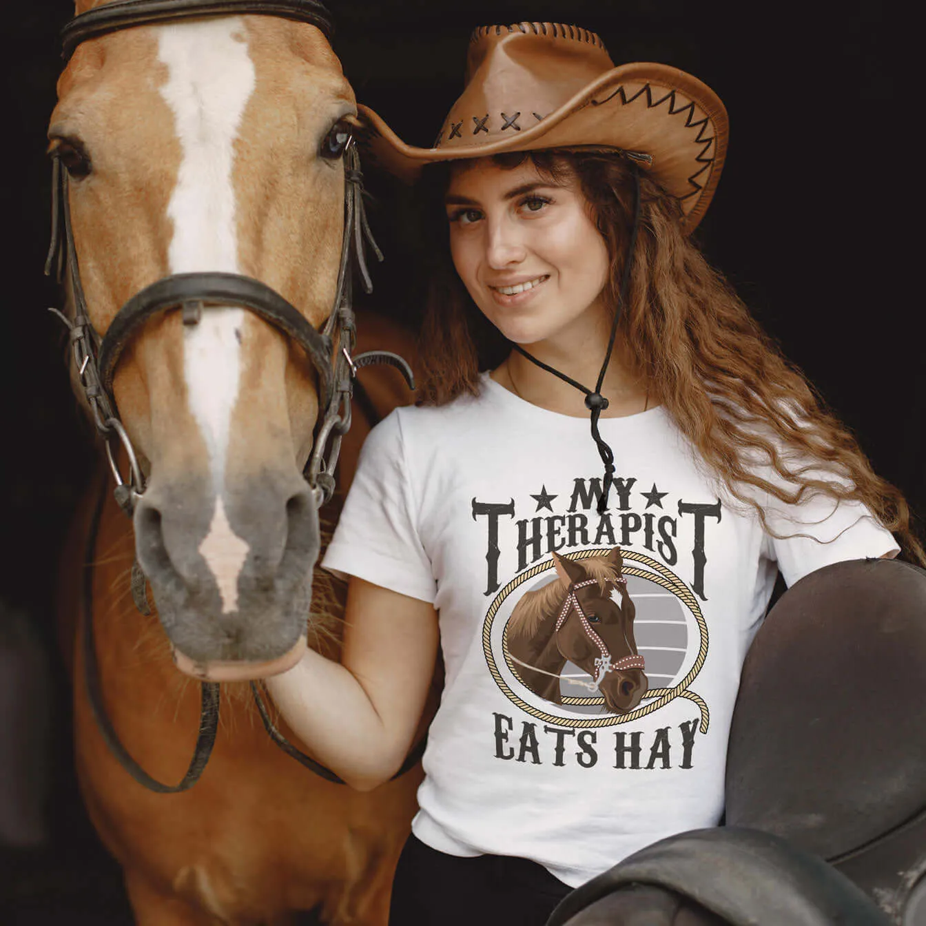 Custom Personalized Photo Horse Therapist Shirt