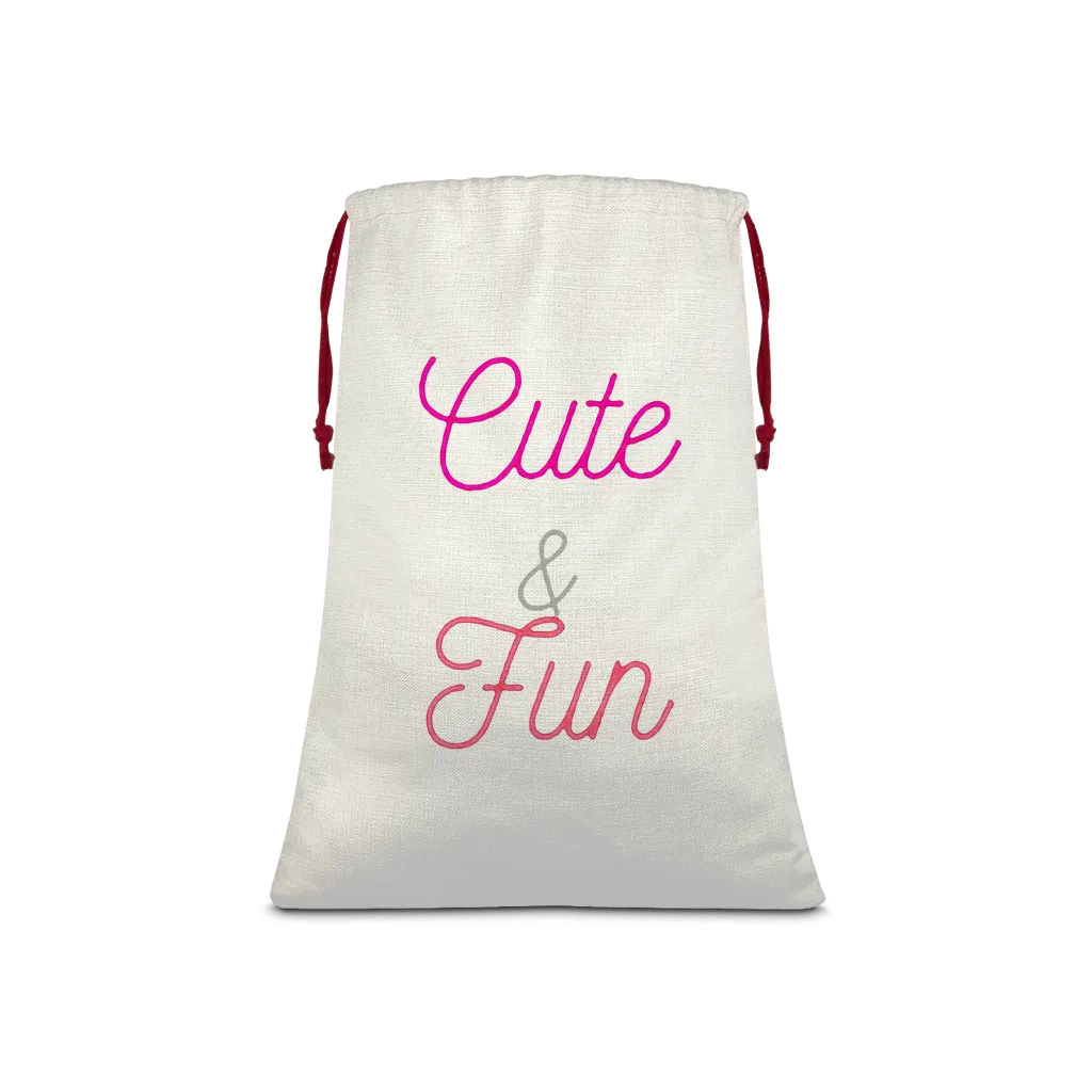 Cute and Fun Sublimation Linen Drawstring Sack