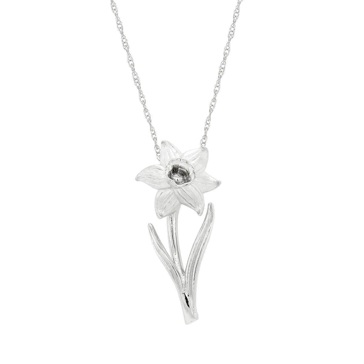 DAFFODIL FLOWER PENDANT NECKLACE