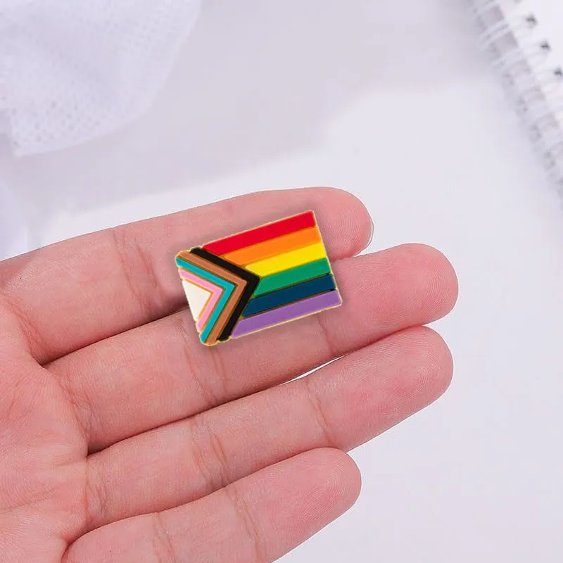 Daniel Quasar Silicone "Progress Pride" Flag Pins