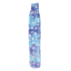 De Vielle Covered Long Hot Water Bottle Blue With Silver Stars