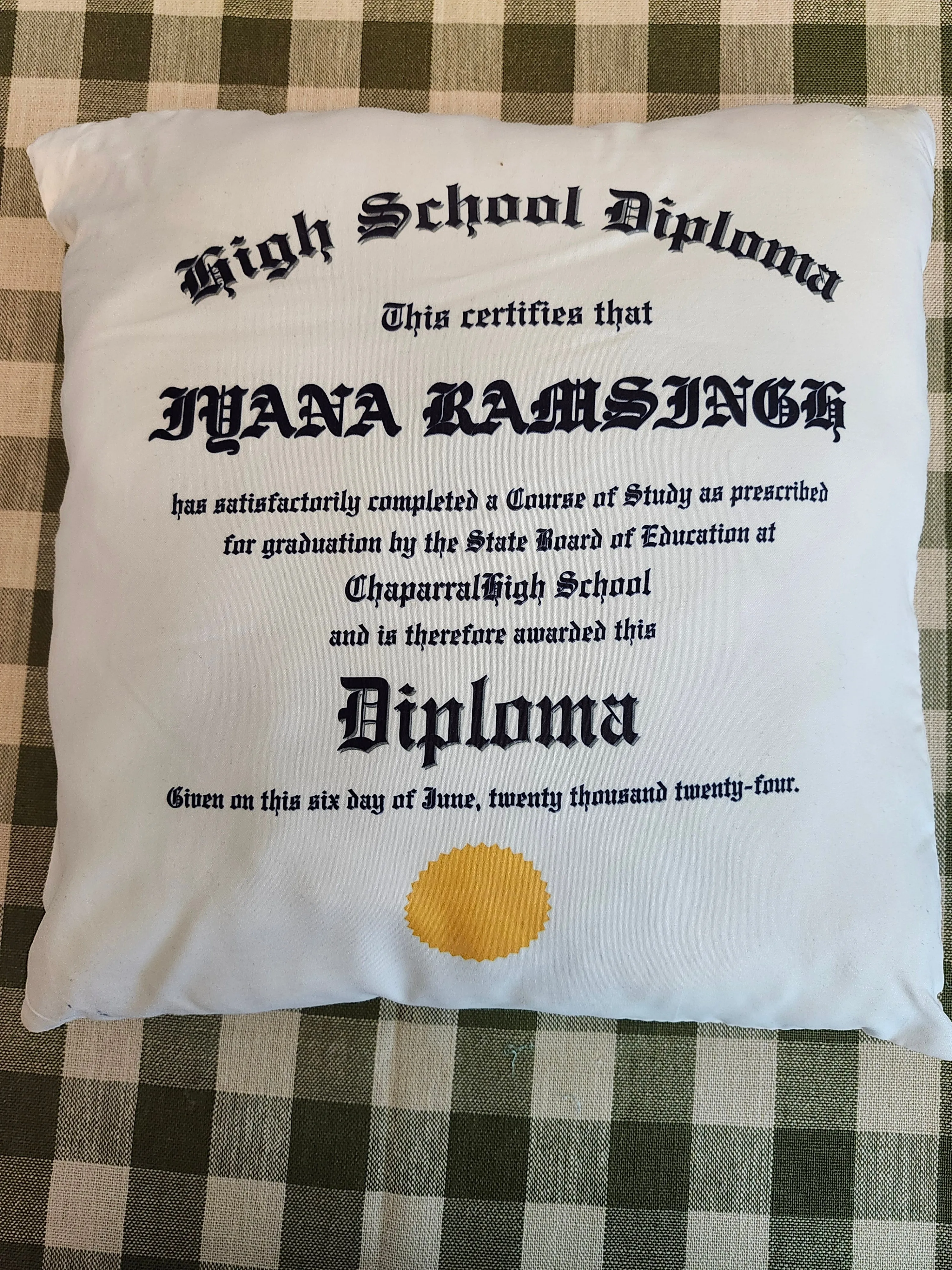 Diploma Pillow