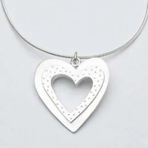 Emily Rosenfeld Sterling Silver Open Heart Necklace