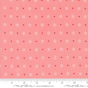 Fabric, Kitty Christmas Flurry Blenders Snowflake by Urban Chiks - Pink CHEEKY (by the yard)