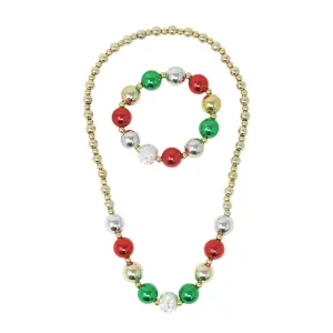 Festive Bauble Necklace & Bracelet Set