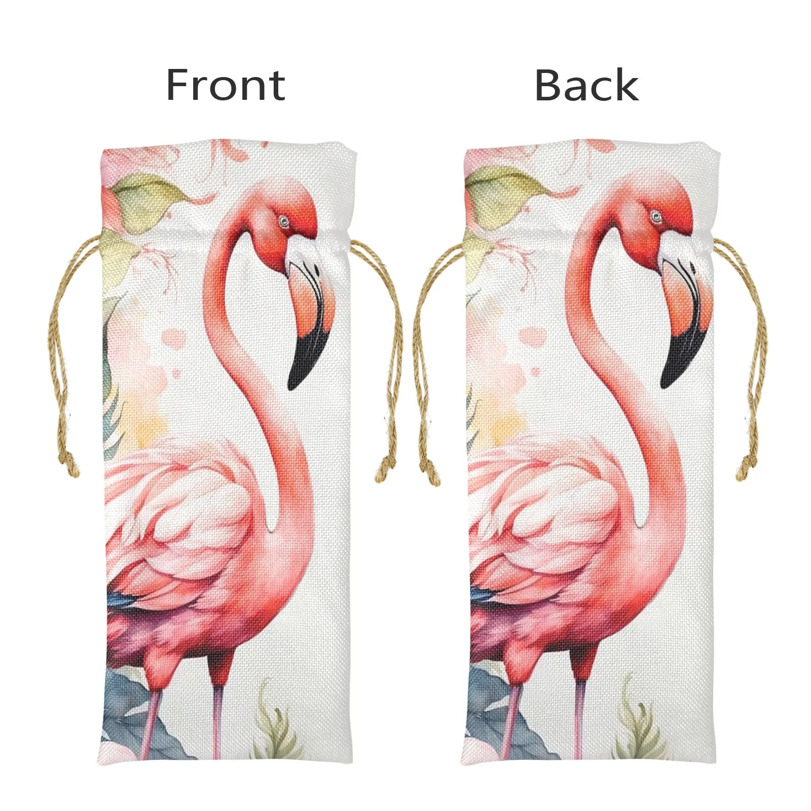 Flamingo awd702 Linen Wine Bottle Bag