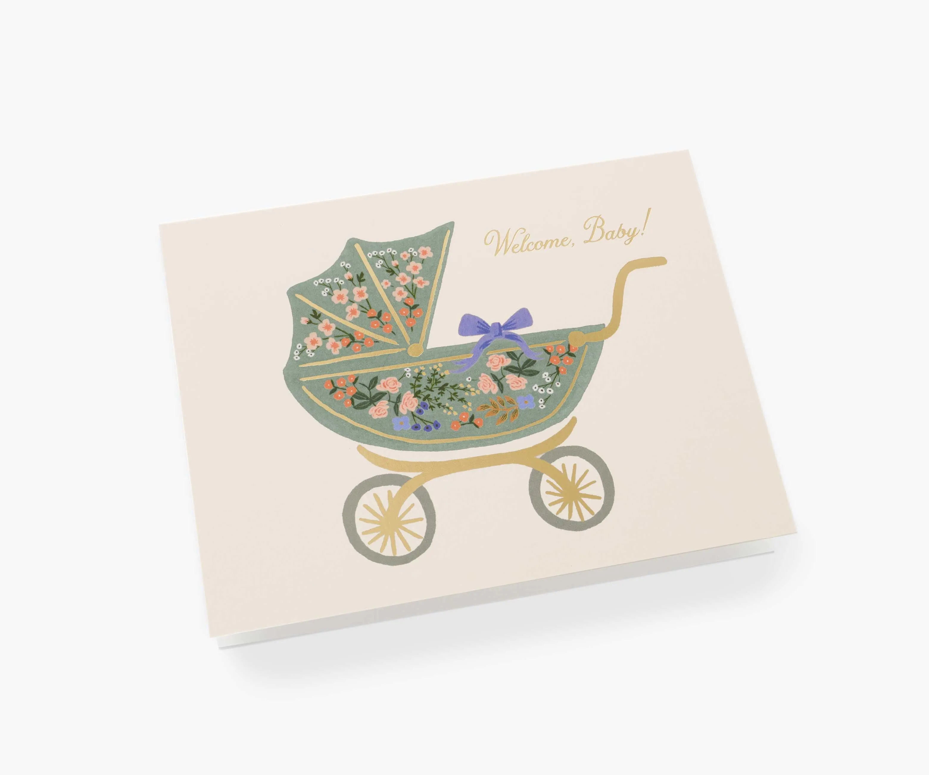 Floral Pram Greeting Card