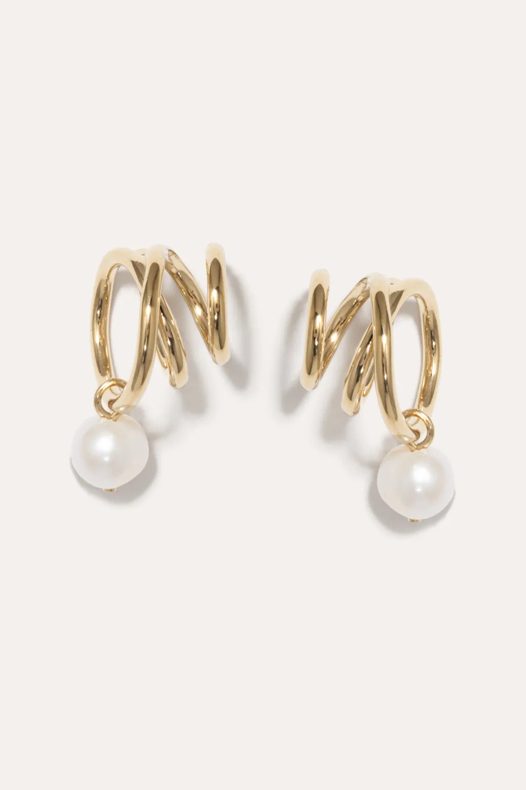 Flow - Pearl and Gold Vermeil Earrings