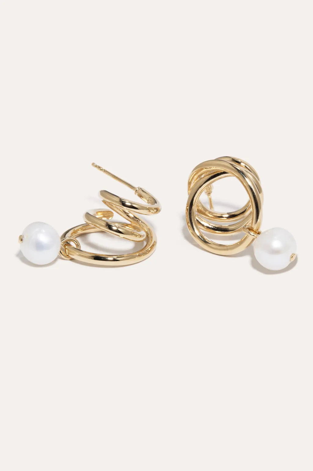 Flow - Pearl and Gold Vermeil Earrings