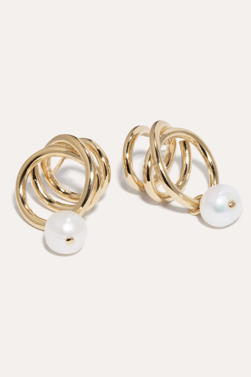 Flow - Pearl and Gold Vermeil Earrings