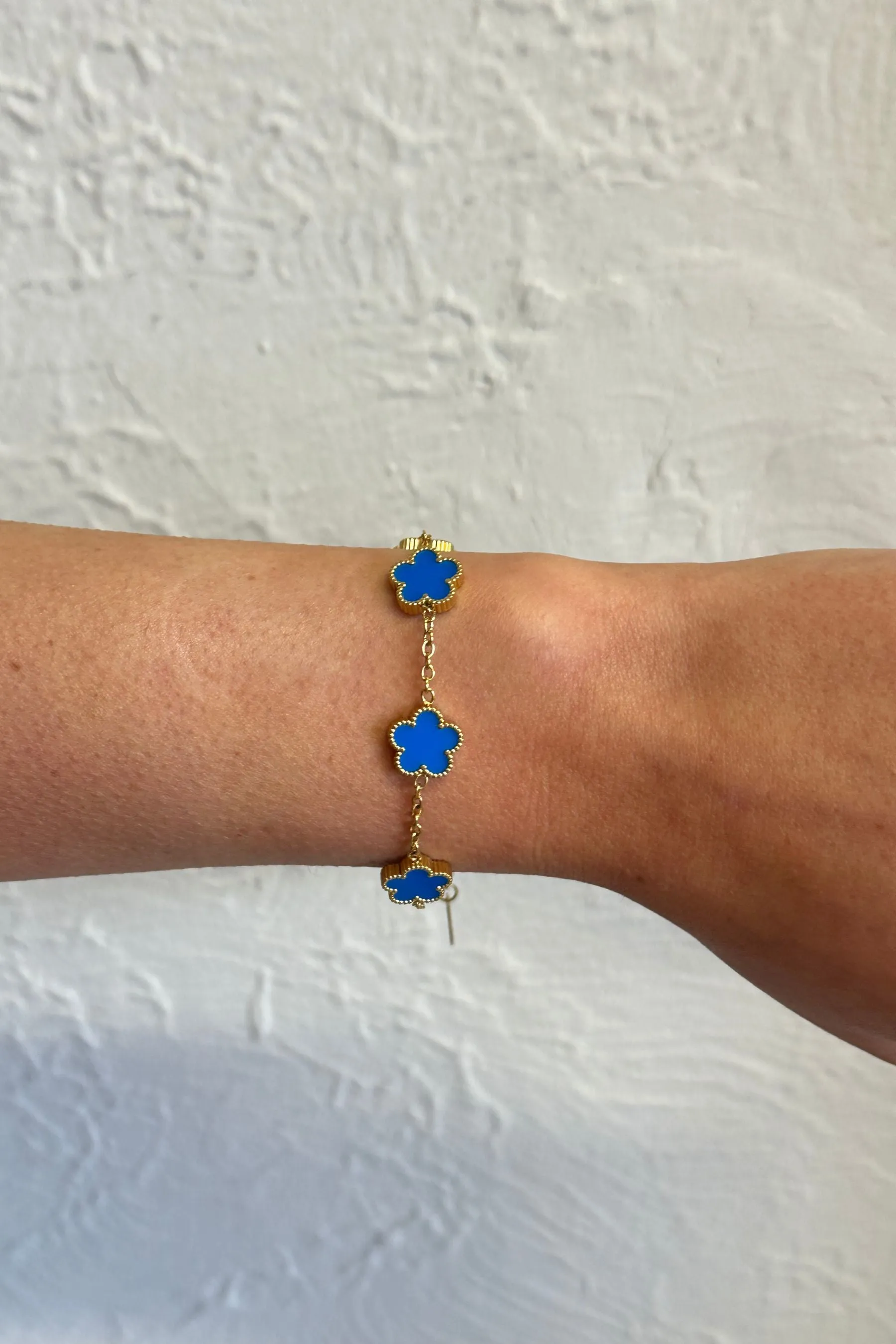 Flower Bracelet | Bright Blue