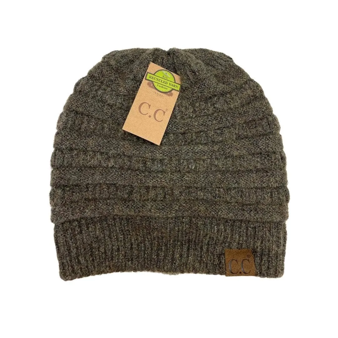 Fuzzy Lined Mixed CC Beanie (Multiple Colors)