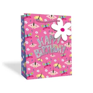 Gift Bag Girlas Butterflies Large