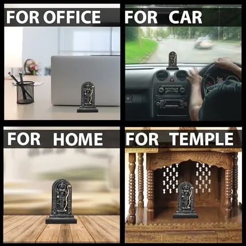 Gift Liya Kya Ram Lalla Idol for Car Dashboard,Ram Lalla murti for Pooja, ayodhya tample ramlala murti,Shree Ram Statue for Decorative Purpose.Colour(Black and Golden)