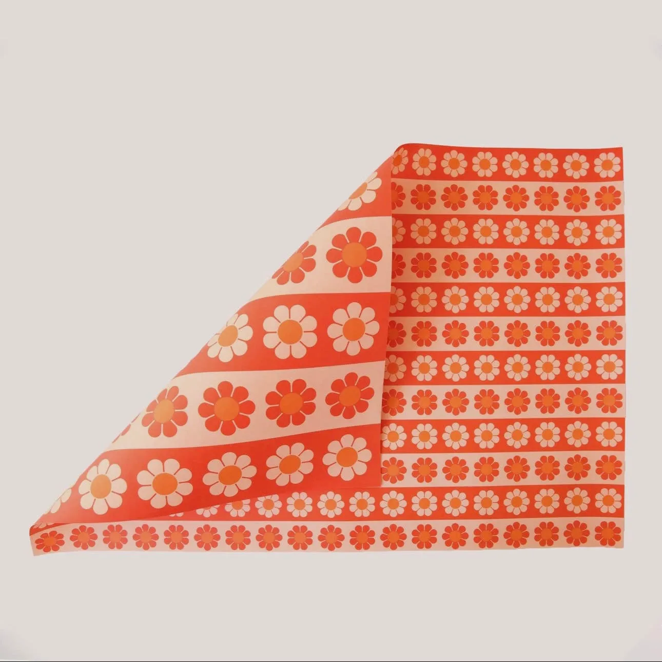 Gift Wrap - Orange Daisy