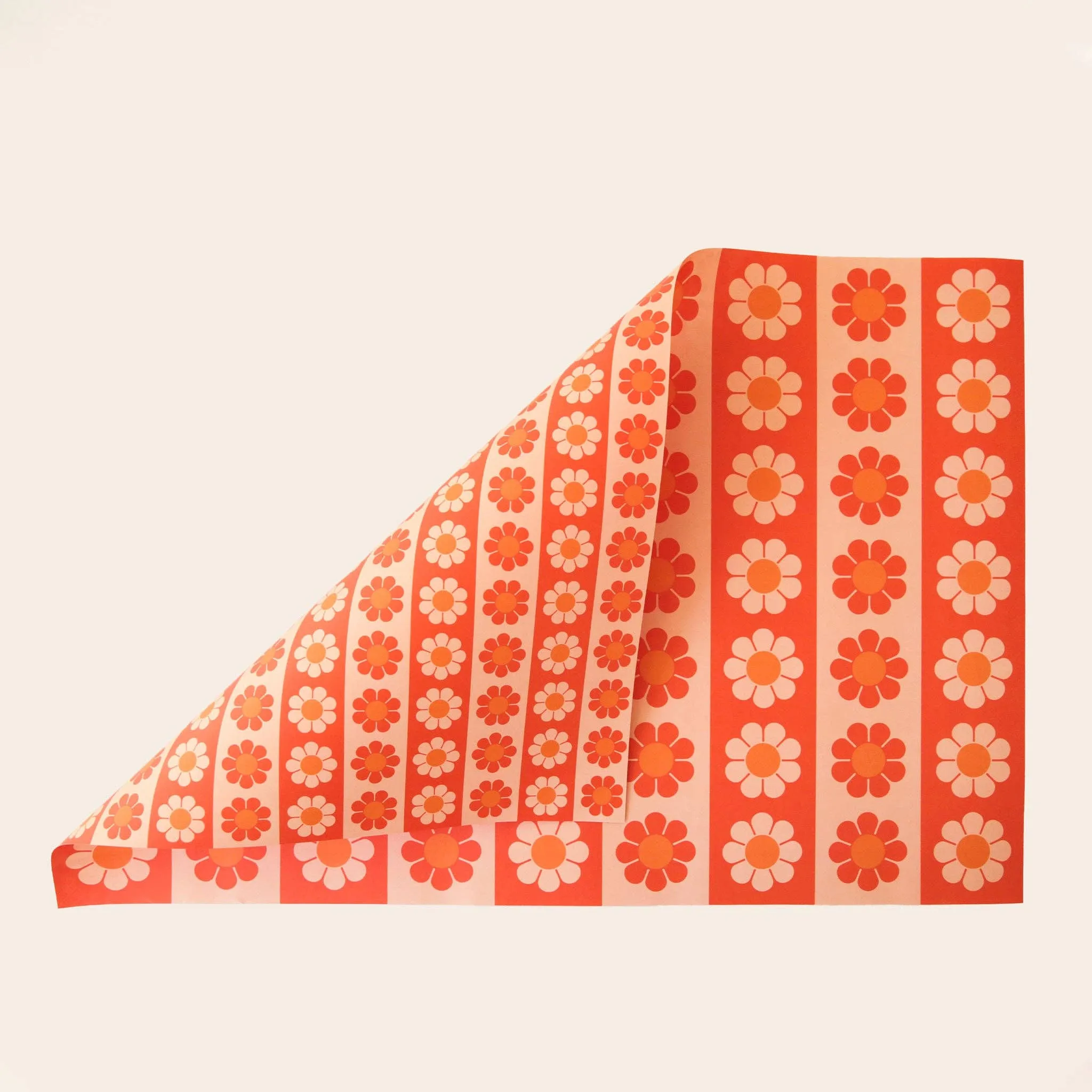 Gift Wrap - Orange Daisy