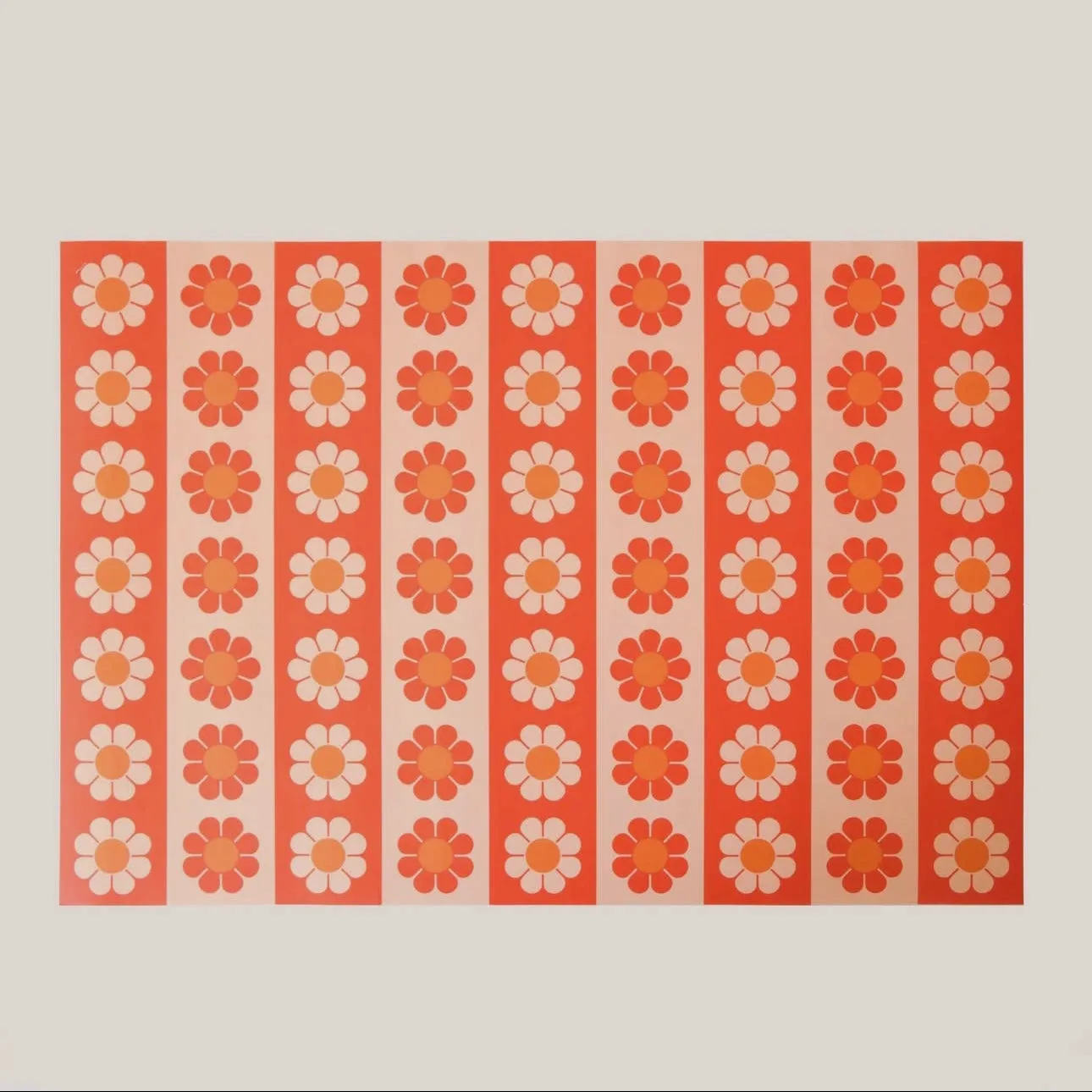 Gift Wrap - Orange Daisy