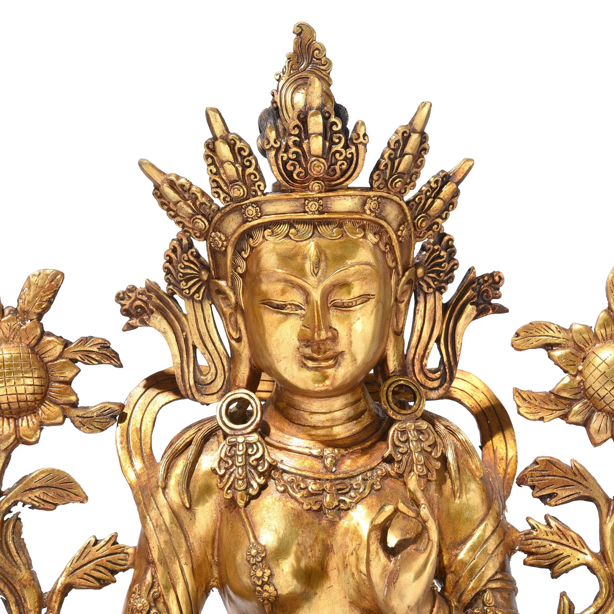 Gilt Bronze Statue Of The Tibetan Goddess Tara