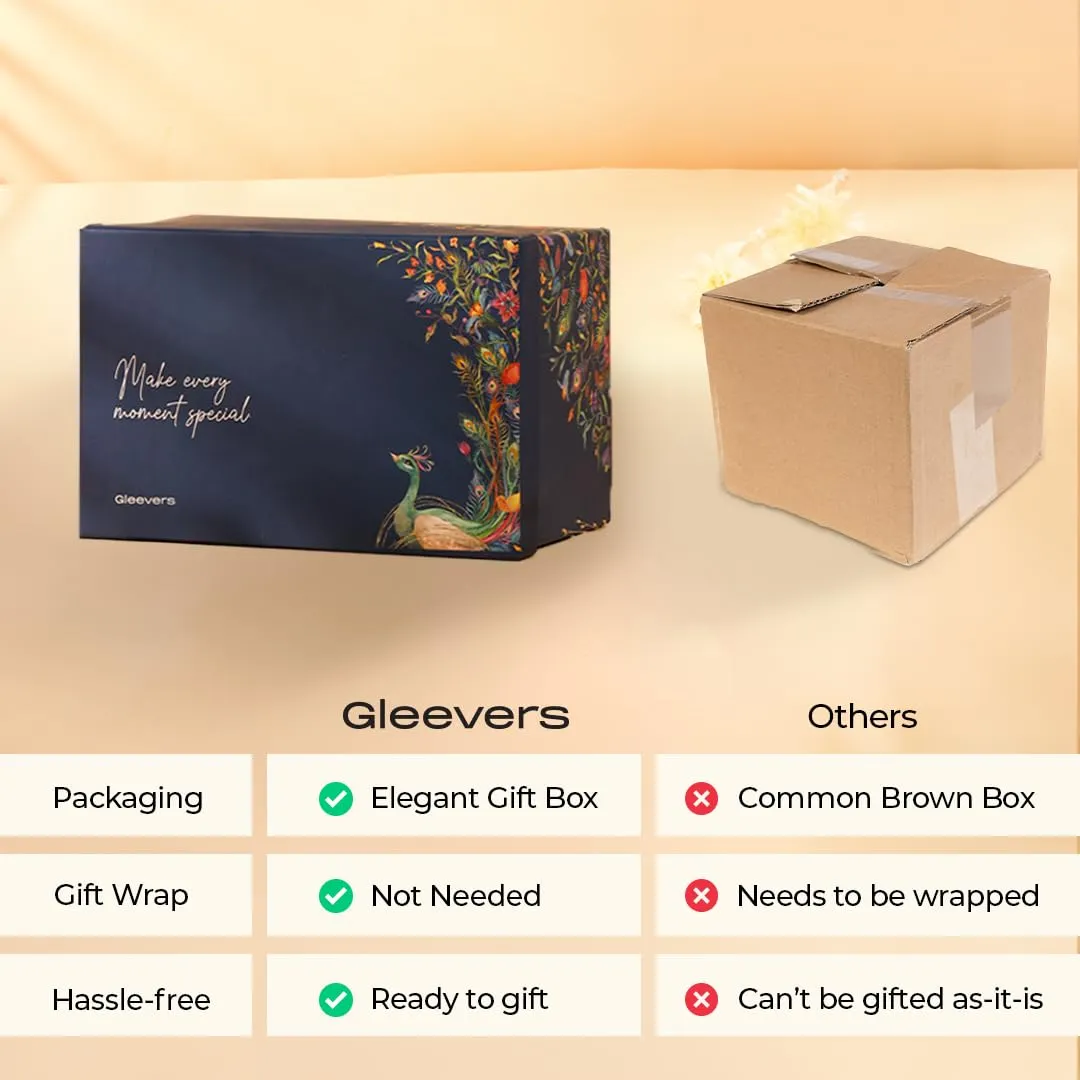 Gleevers Diwali Gift Pack |Diwali Gift Pack of 2 with Vase & Tea Light Holder | Diwali Gift Item (Tea Light Holder (Golden)   Glass Vase (Mosaic Green))