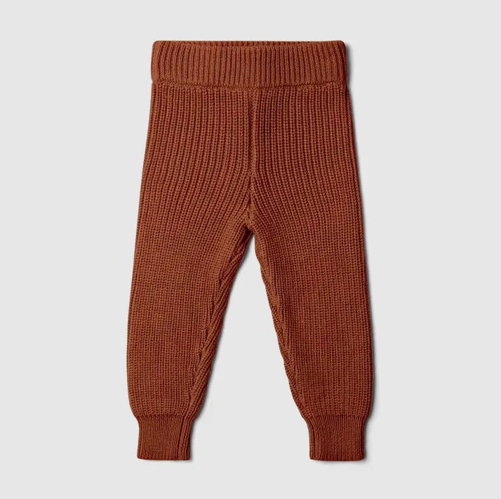 goumikids Organic Cotton Knit Pants (Clay)