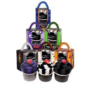 Halloween fuzzy socks gift box for adults and teens