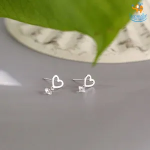 Heart Shaped Ear Studs