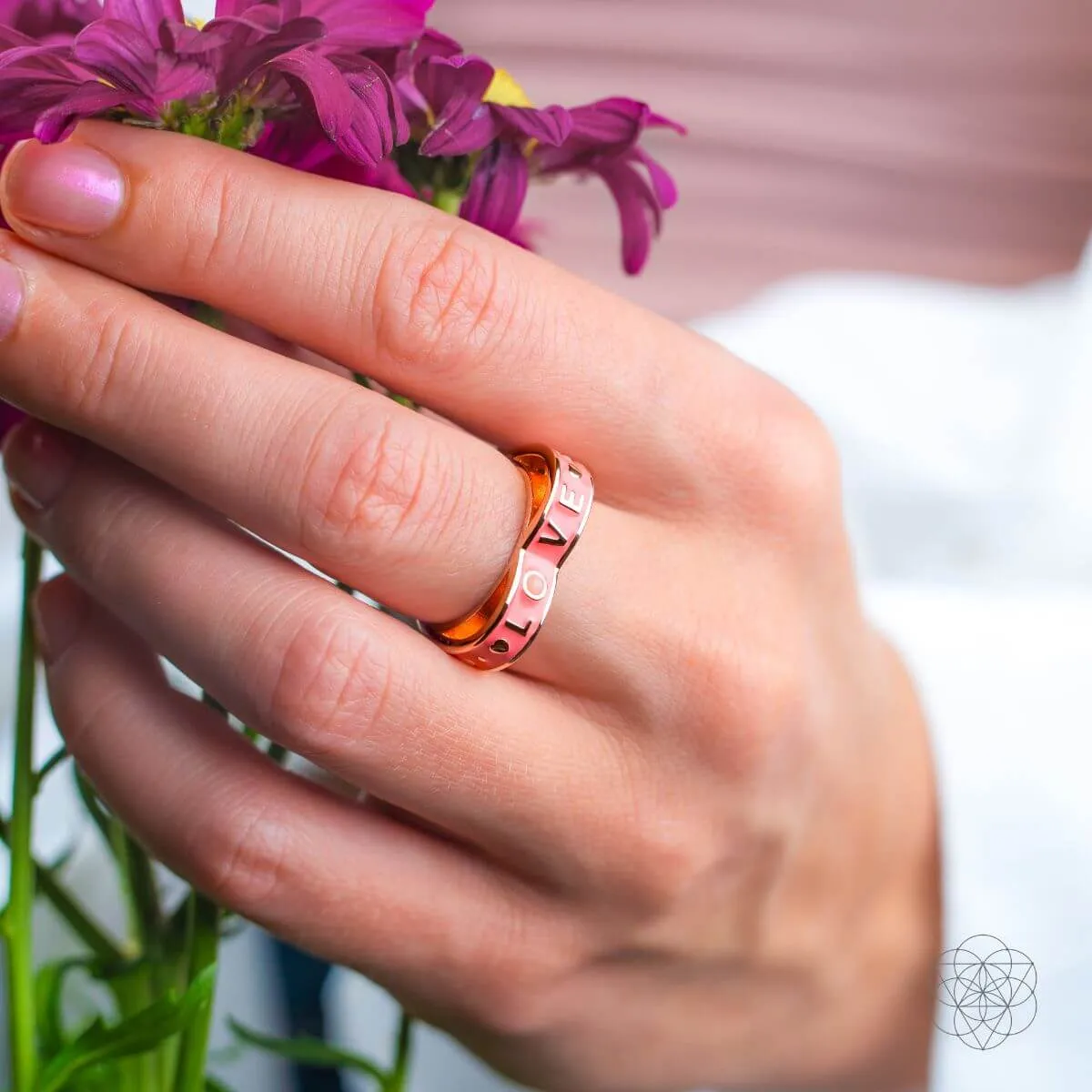 I Love My Life - Heart Awakening Pink Opal Ring