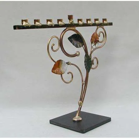 Infinity Art in Metal Tree of Life Jewish Menorah