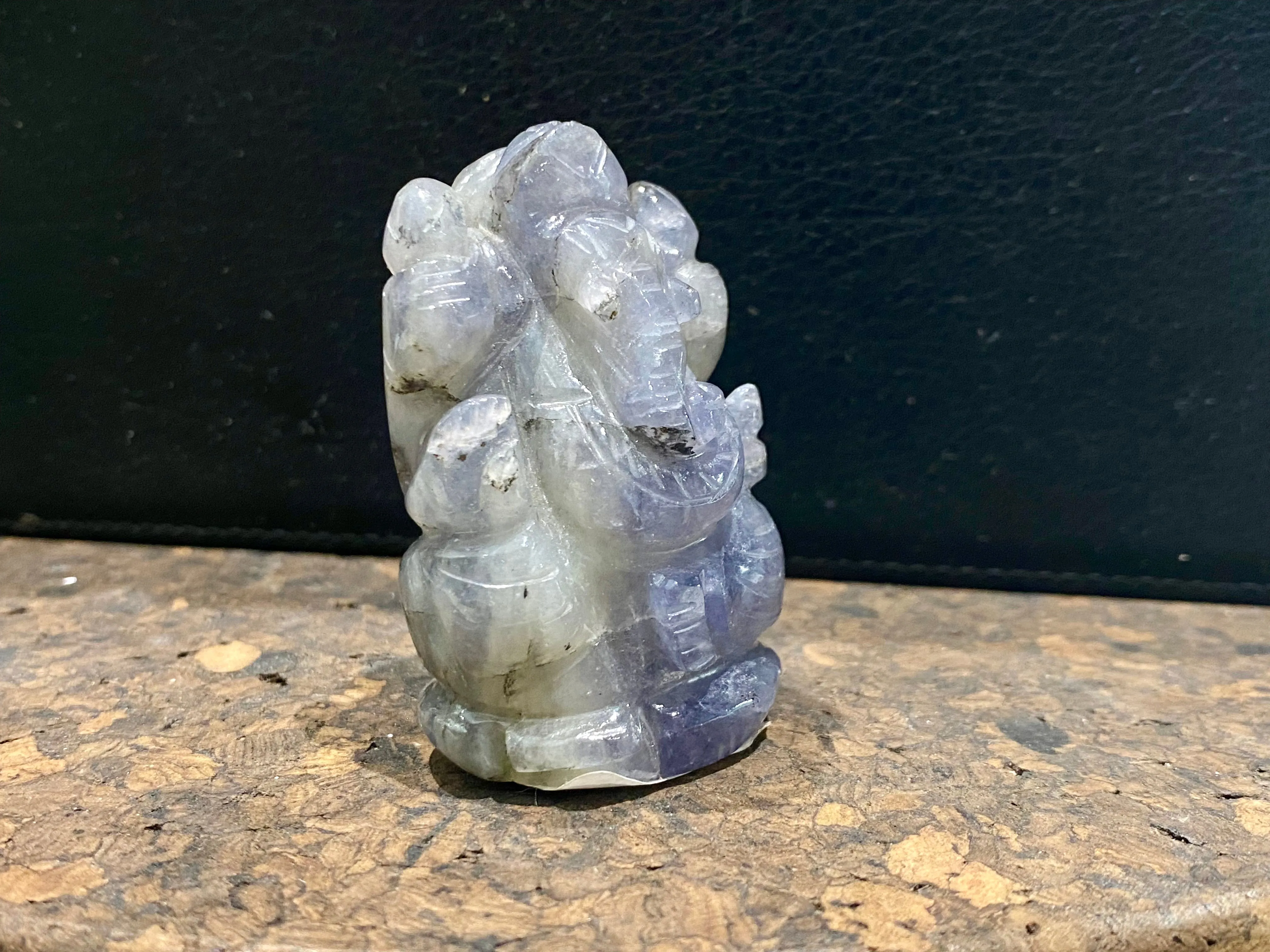 Iolite Ganesh Statue