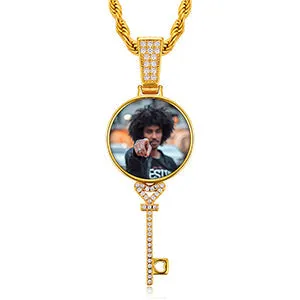 Key Shaped Picture Necklace