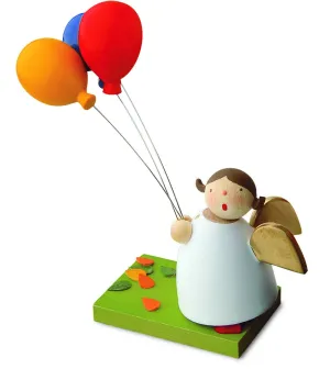 Little Angel Figurine - Guardian Angel with Balloon Trio