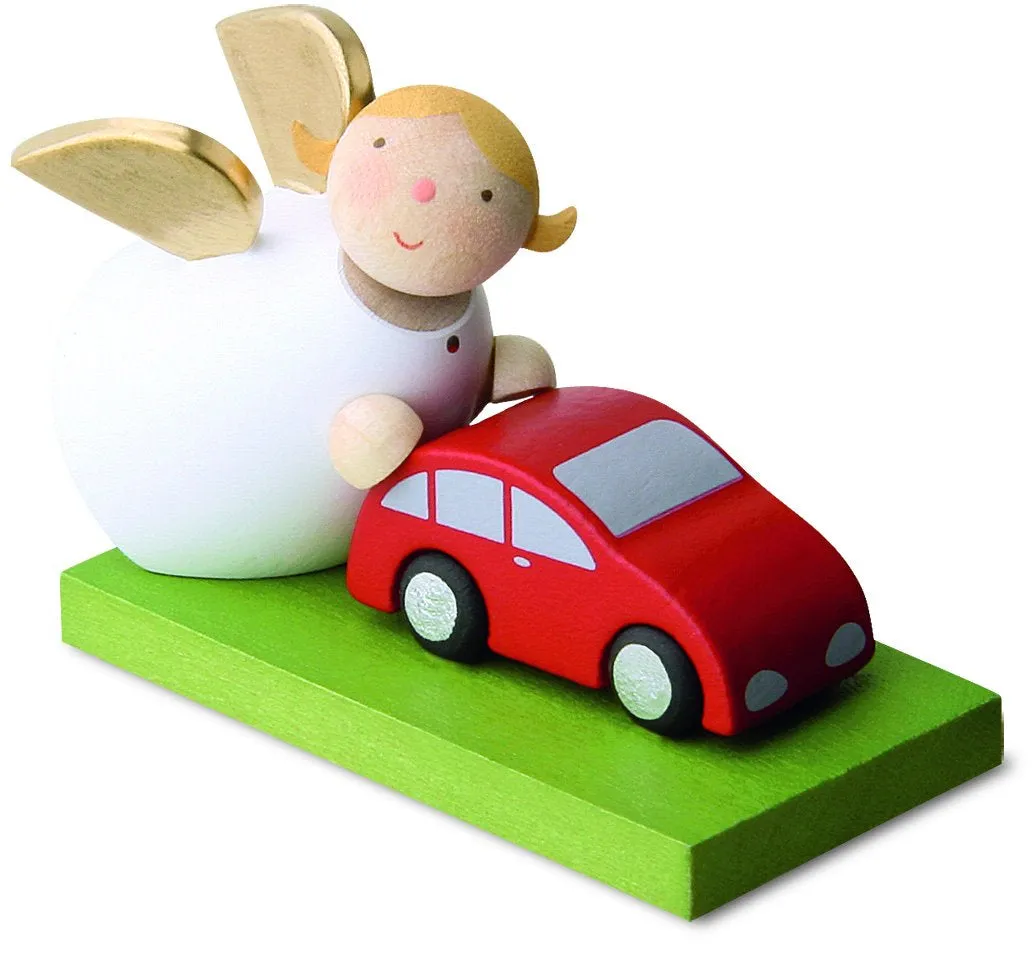 Little Angel Figurine - Guardian Angel with Car