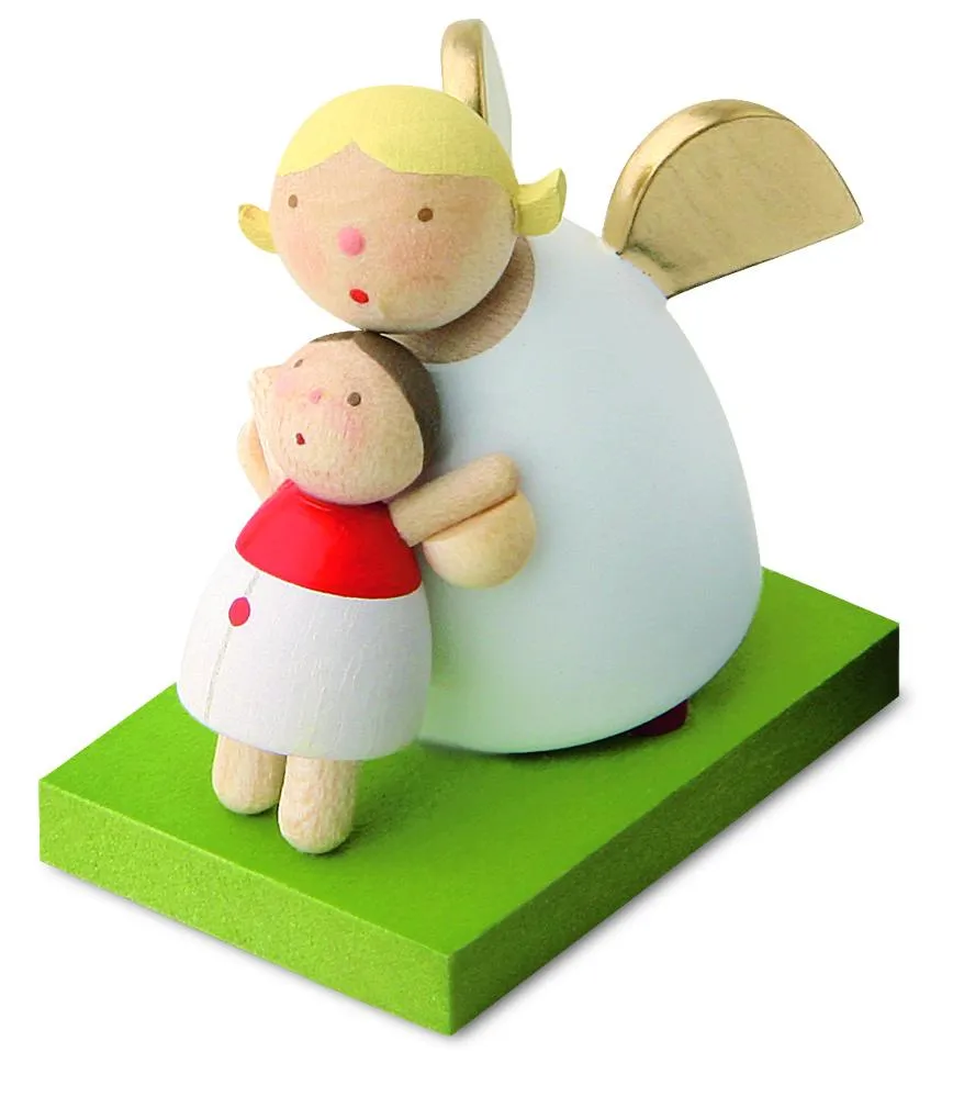 Little Angel Figurine - Guardian Angel with Doll