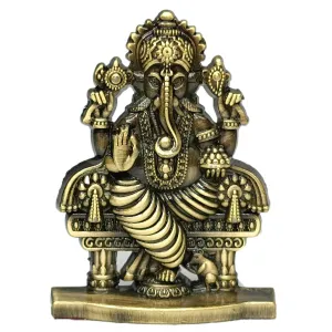 Lord Ganesha Idols for car Dashboard | Home Decor Items and puja | Lord Ganesh Statue for Gift Living Room and Office Desk Figurine Size (6.2 Cm)