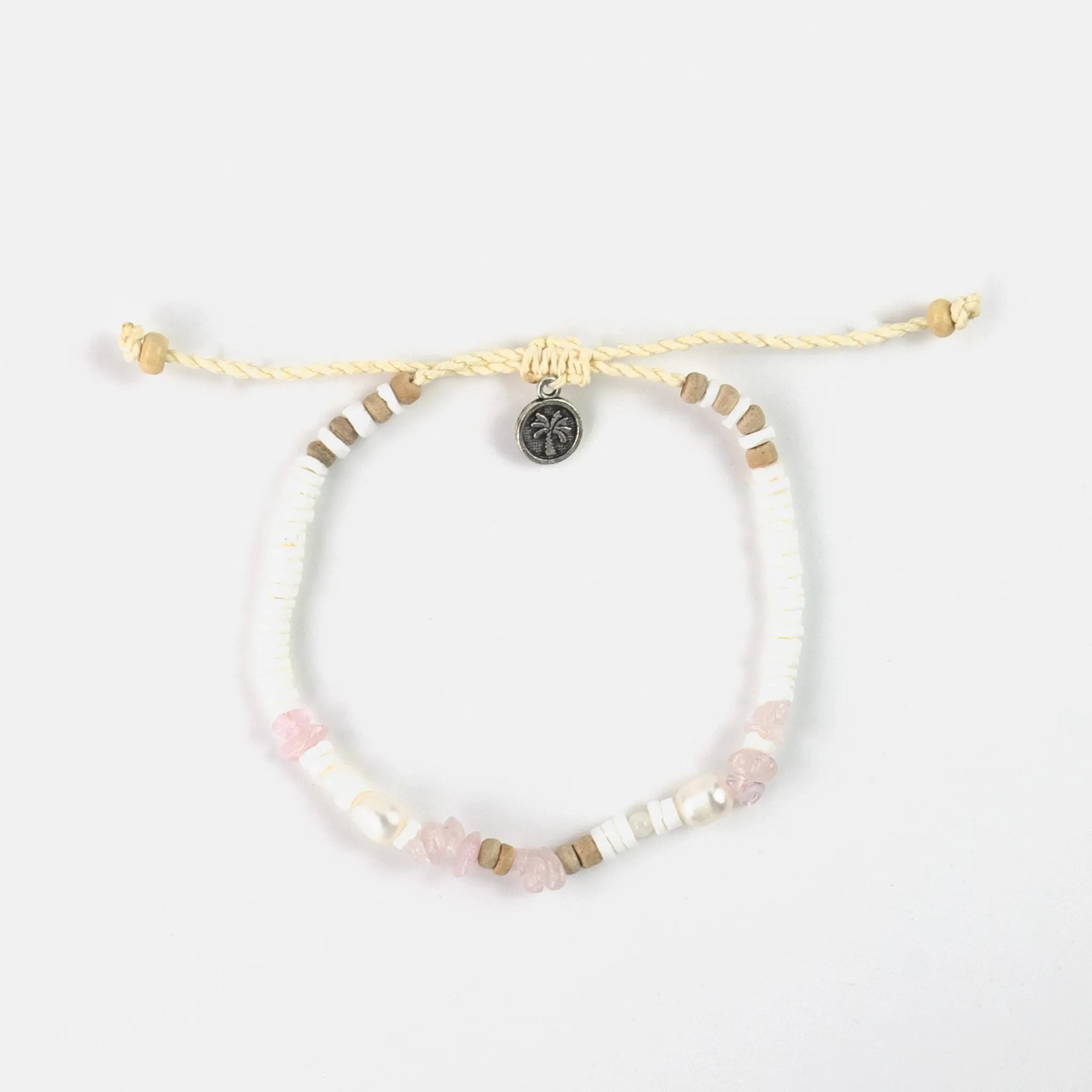 Love is Here Natural Stone, Pearl & Shell Bracelet