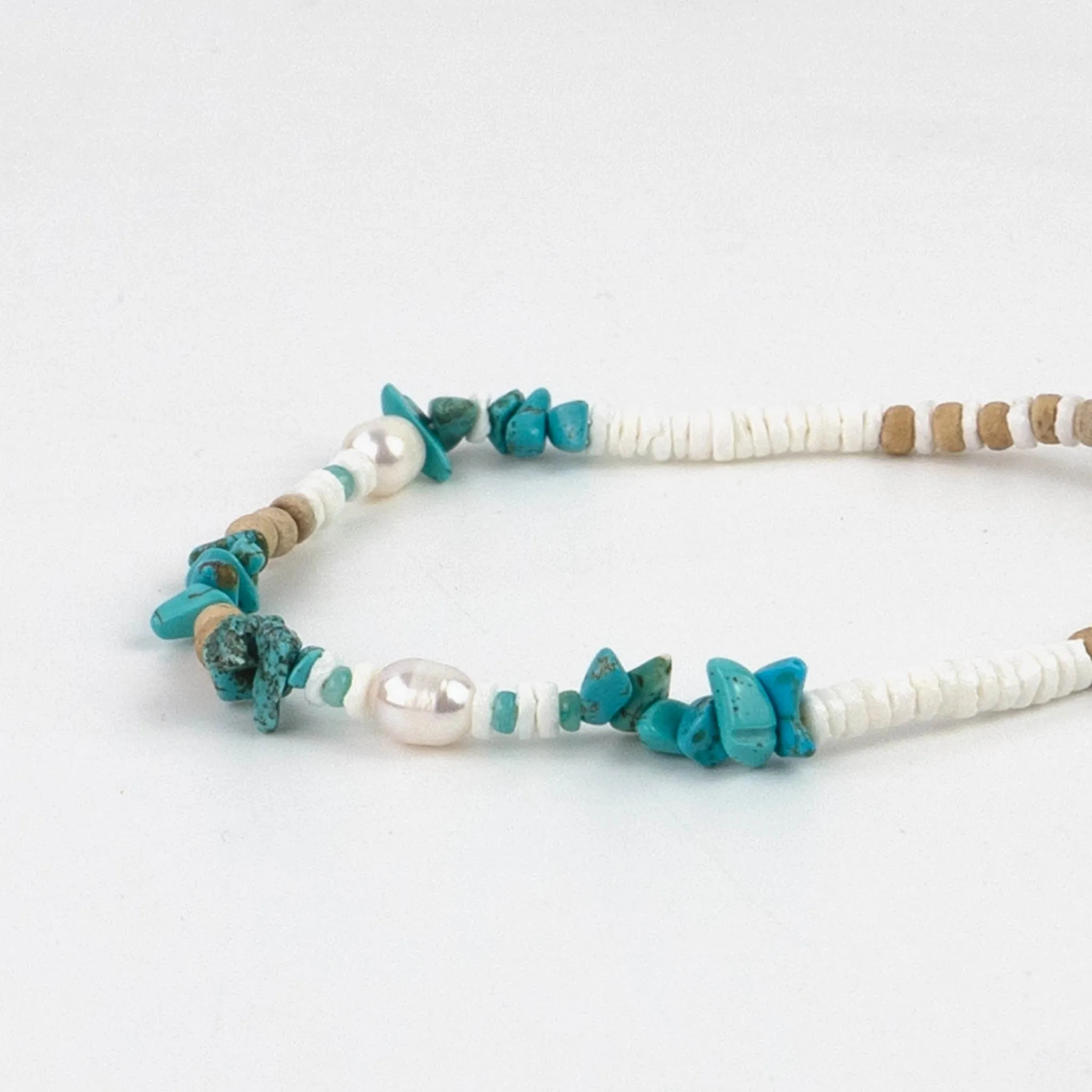 Love is Here Natural Stone, Pearl & Shell Bracelet