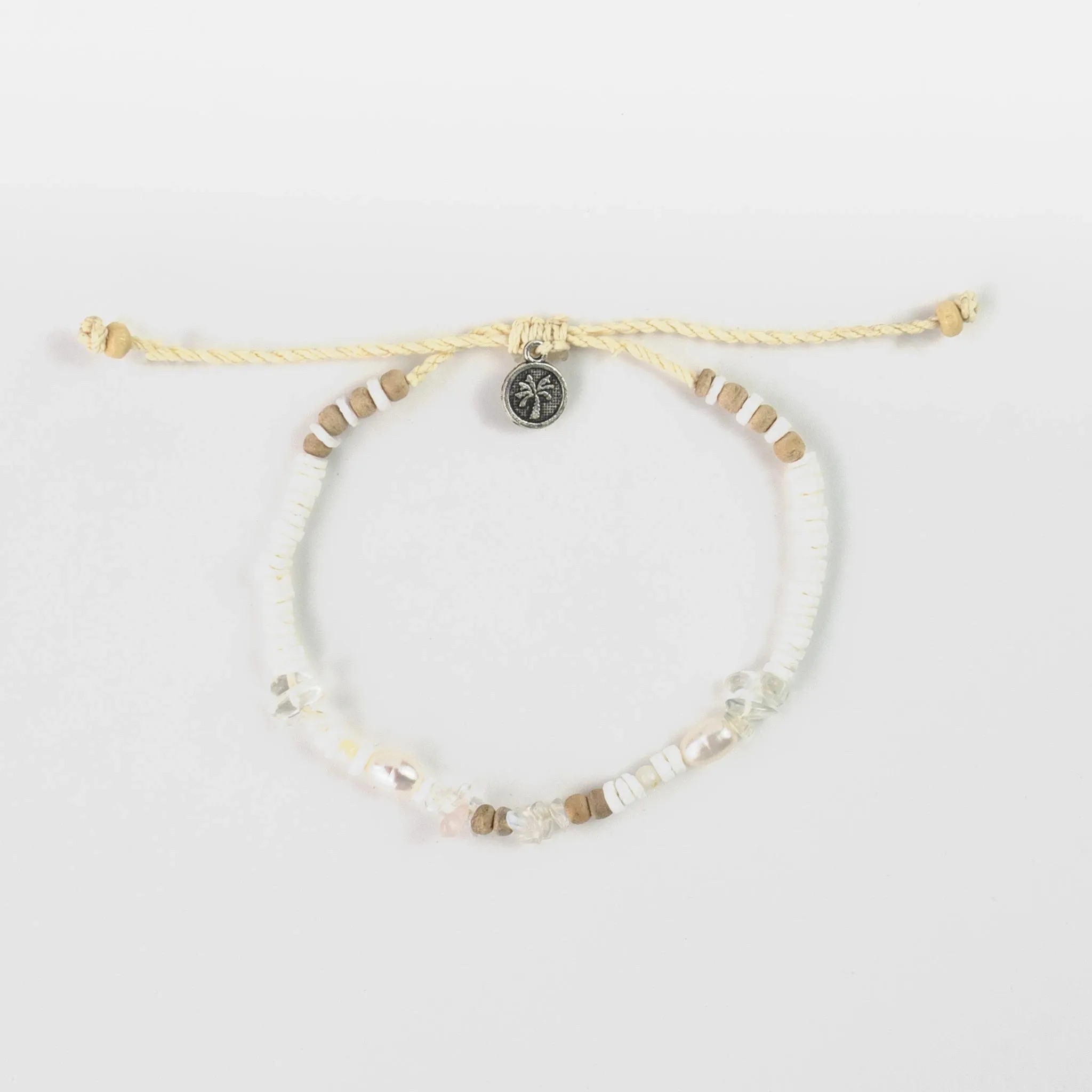 Love is Here Natural Stone, Pearl & Shell Bracelet