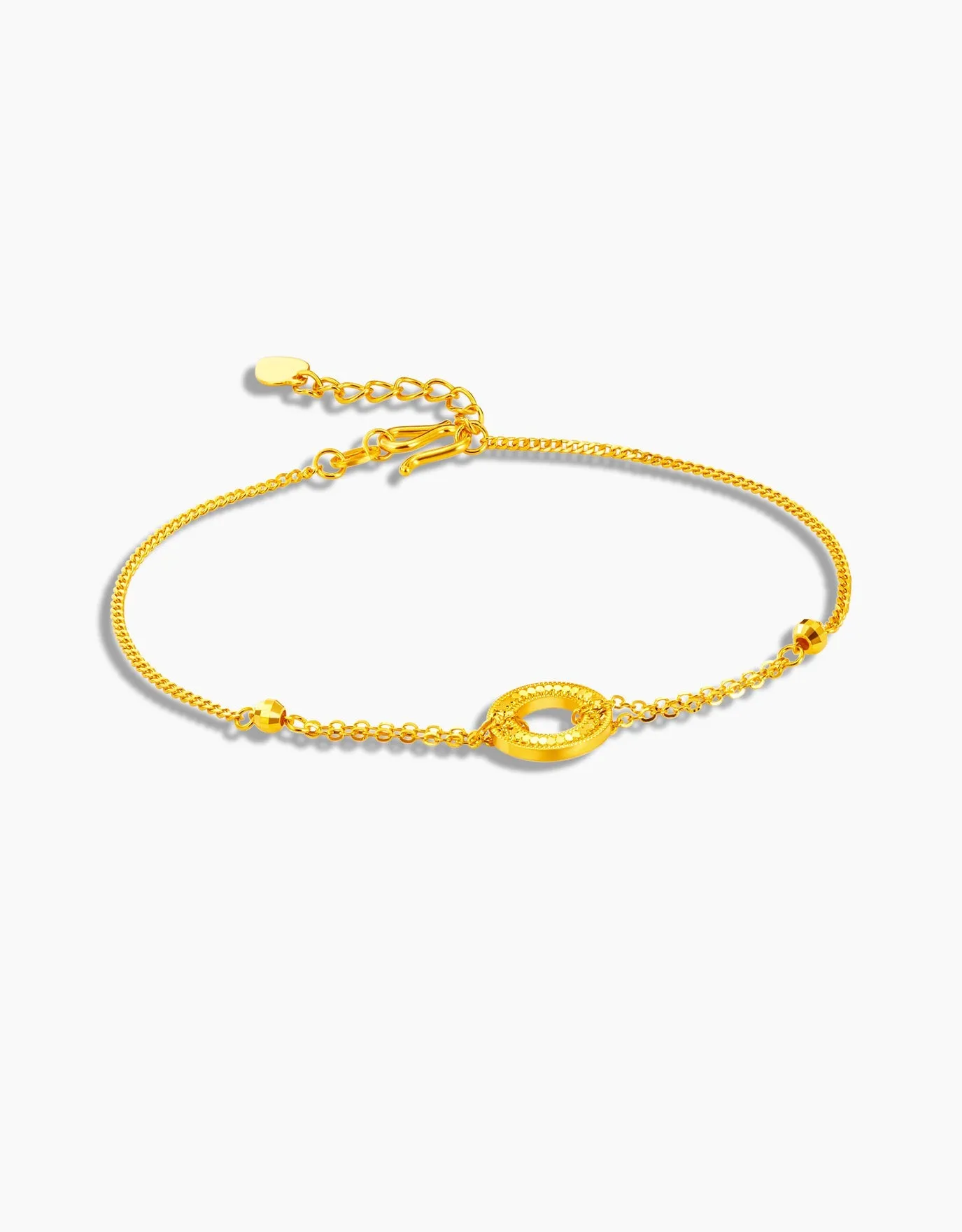 LVC 9IN Halo 999 Gold Bracelet