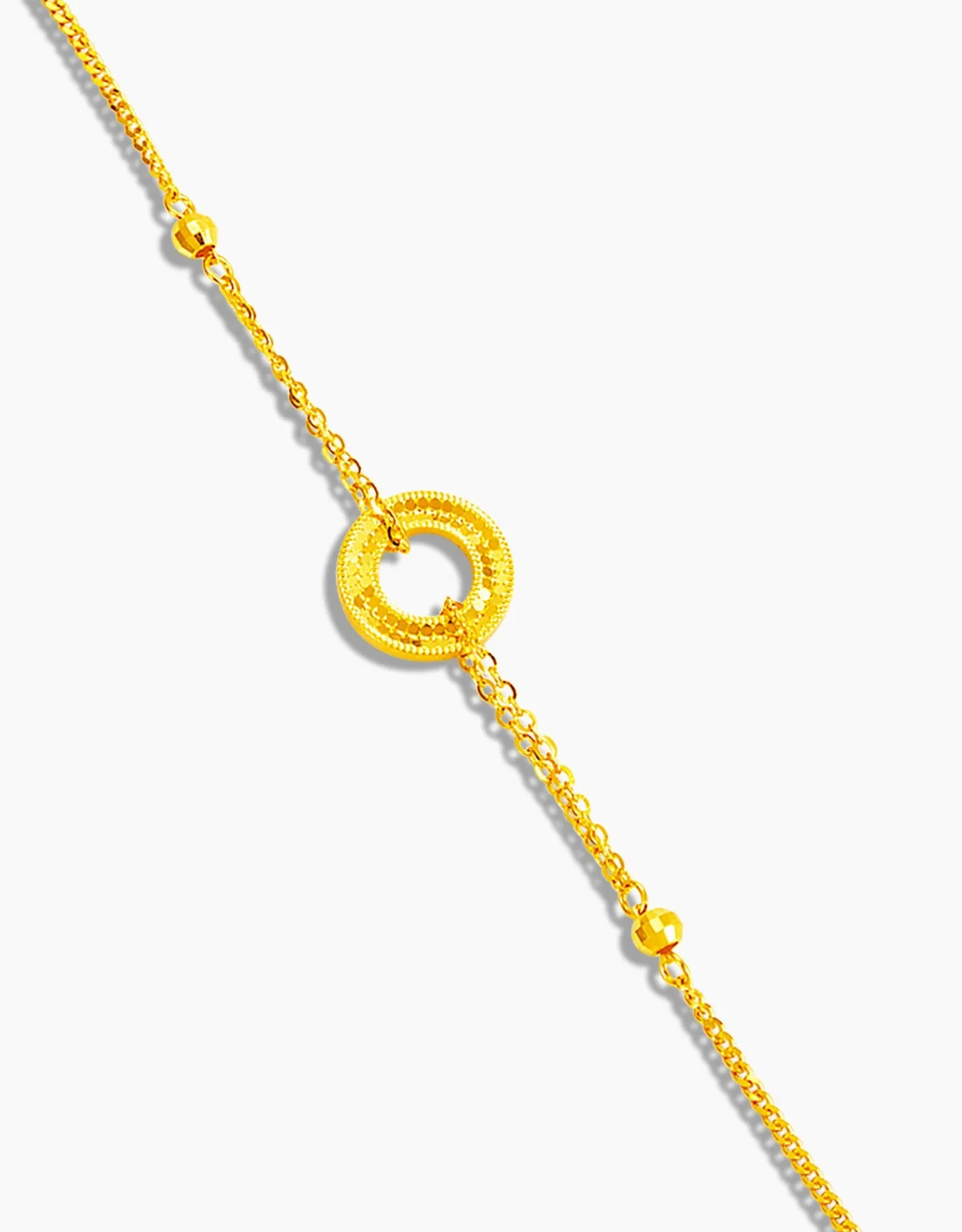 LVC 9IN Halo 999 Gold Bracelet