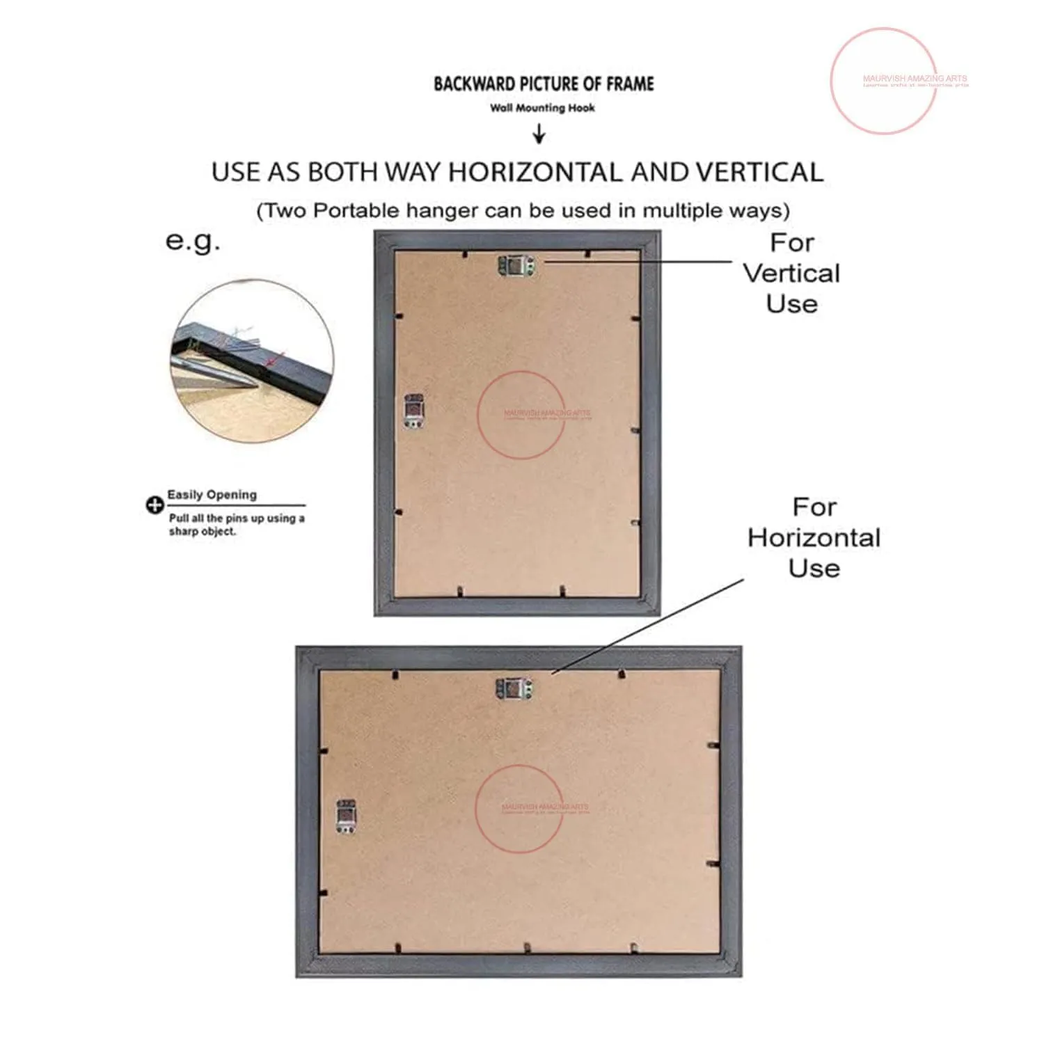 Maurvish Amazing Arts A3 Size Photo Frame For Wall Synthetic Wood (4)