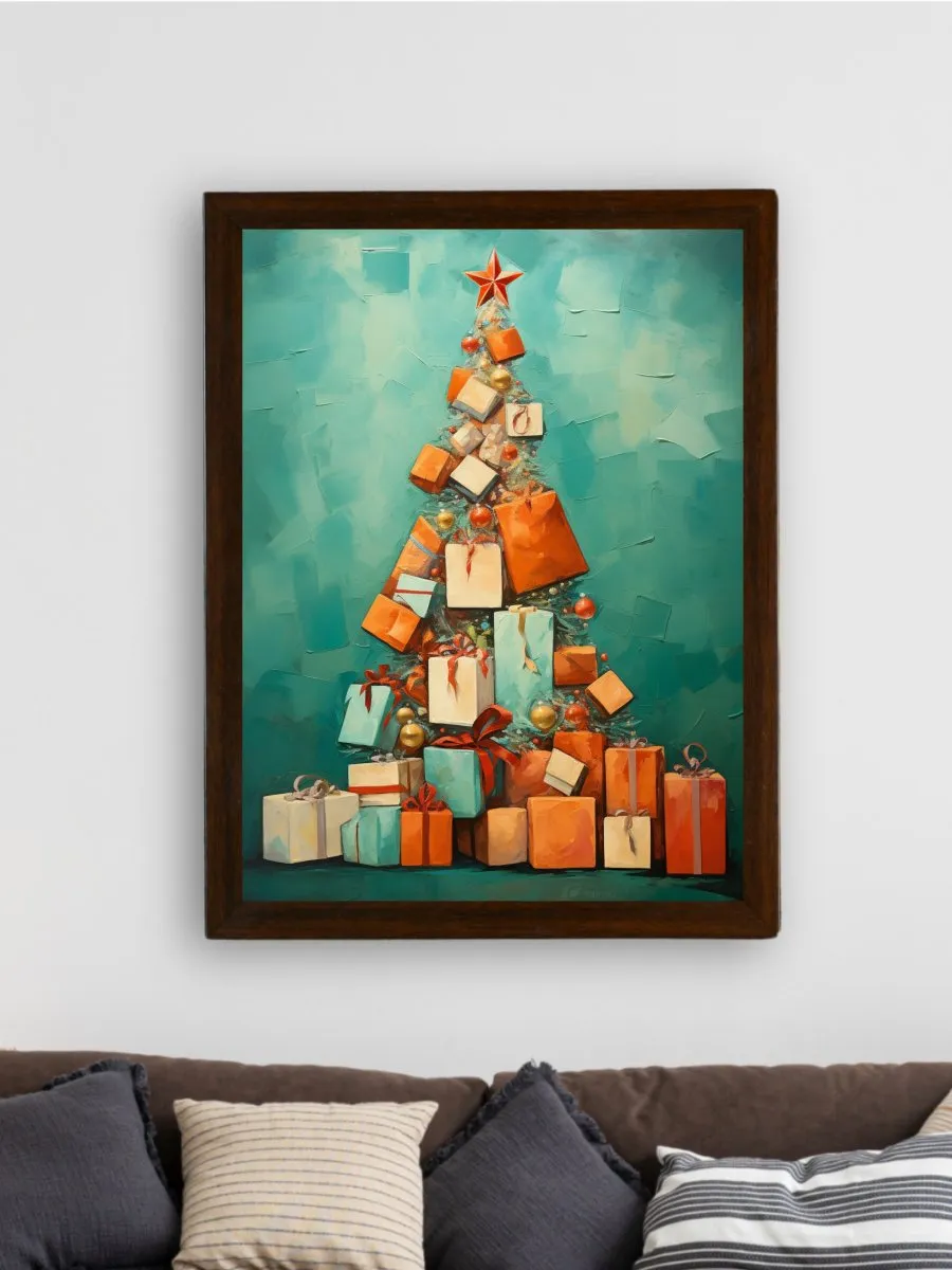 Merry & Bright: Premium Sowpeace Xmas Canvas Wall Prints – Handcrafted Indian-Inspired Art for Elegant Festive Decor