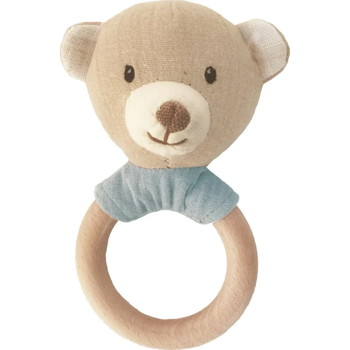 MON AMI | Bear Swaddle and Rattle Set